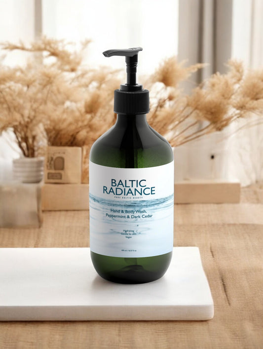 Hand & Body Wash, Peppermint & Dark Cedar